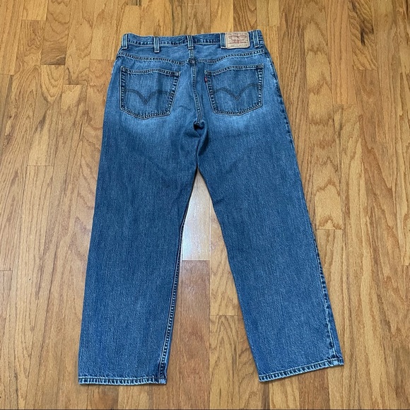 Levi’s Men 559 38 x 32 Blue Jeans Relaxed Straight Distressed Whiskers - Picture 15 of 15